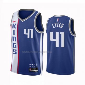 Maglia Sacramento Kings Trey Lyles #41 Citta 2023-24 Blu