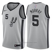 Maglia San Antonio Spurs Dejounte Murray #5 Statement 2017-18 Grigio