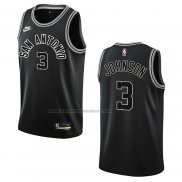 Maglia San Antonio Spurs Keldon Johnson NO 3 Classic 2022-23 Nero