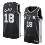 Maglia San Antonio Spurs Lonnie Walker Iv #18 Icon 2018 Nero