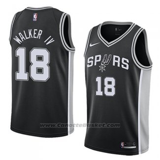 Maglia San Antonio Spurs Lonnie Walker Iv #18 Icon 2018 Nero