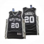 Maglia San Antonio Spurs Manu Ginobili No 20 Icon 2025-26 Nero
