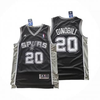 Maglia San Antonio Spurs Manu Ginobili No 20 Icon 2025-26 Nero