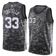 Maglia San Antonio Spurs Matt Costello #33 Citta 2018 Grigio