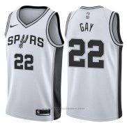 Maglia San Antonio Spurs Rudy Gay #22 2017-18 Bianco