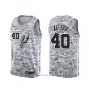 Maglia San Antonio Spurs Tyler Zeller #40 Earned Camuffamento