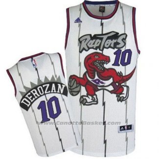 Maglia Toronto Raptors DeMar DeRozan #10 Retro Bianco