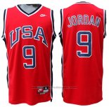 Maglia USA 1984 Michael Jordan #9 Rosso