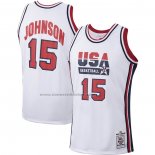 Maglia USA 1992 James Johnson #15 Bianco