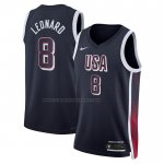 Maglia USA 2024 Kawhi Leonard #8 Blu1