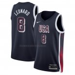 Maglia USA 2024 Kawhi Leonard #8 Blu1