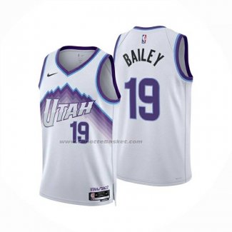 Maglia Utah Jazz Ace Bailey No 19 Association 2025-26 Bianco