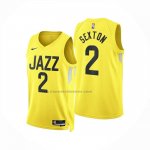 Maglia Utah Jazz Colin Sexton No 2 Icon 2024-25 Giallo
