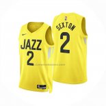 Maglia Utah Jazz Colin Sexton No 2 Icon 2024-25 Giallo