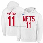 Felpa con Cappuccio Brooklyn Nets Kyrie Irving Classic 2022-23 Bianco