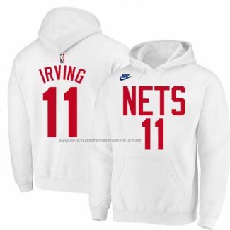 Felpa con Cappuccio Brooklyn Nets Kyrie Irving Classic 2022-23 Bianco