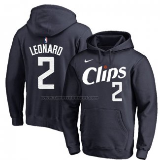 Felpa con Cappuccio Los Angeles Clippers Kawhi Leonard Citta 2023-24 Blu