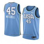 Maglia 2019 Rising Star Donovan Mitchell #45 USA Blu