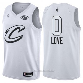 Maglia All Star 2018 Cleveland Cavaliers Kevin Love #0 Bianco