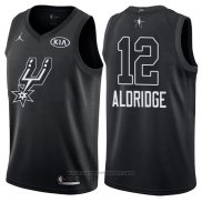 Maglia All Star 2018 San Antonio Spurs Lamarcus Aldridge #12 Nero