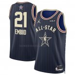 Maglia All Star 2024 Philadelphia 76ers Joel Embiid #21 Blu