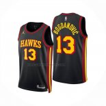 Maglia Atlanta Hawks Bogdan Bogdanovic No 13 Statement 2024-25 Nero