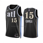 Maglia Atlanta Hawks Clint Capela #15 Citta 2023-24 Nero