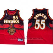 Maglia Atlanta Hawks Dikembe Mutombo #55 Retro Rosso