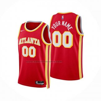 Maglia Atlanta Hawks Personalizzate Icon 2024-25 Rosso
