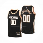 Maglia Bambino Atlanta Hawks Personalizzate Citta 2025-26 Nero