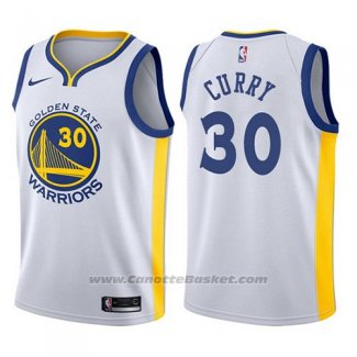 Maglia Bambino Golden State Warriors Stephen Curry #30 Bianco