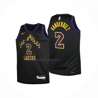 Maglia Bambino Los Angeles Lakers Jarred Vanderbilt No 2 Citta 2025-26 Nero