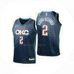 Maglia Bambino Oklahoma City Thunder Shai Gilgeous Alexander No 2 Citta 2025-26 Blu