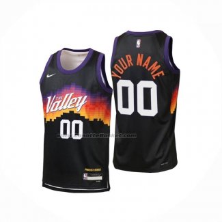 Maglia Bambino Phoenix Suns Personalizzate Citta 2025-26 Nero