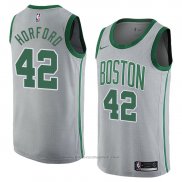 Maglia Boston Celtics Al Horford #42 Citta 2018 Grigio