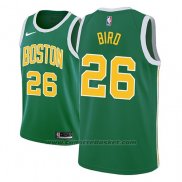 Maglia Boston Celtics Jabari Bird #26 Earned 2018-19 Verde