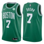 Maglia Boston Celtics Jaylen Brown #7 2017-18 Verde