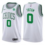 Maglia Boston Celtics Jayson Tatum #0 2017-18 Bianco