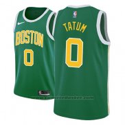 Maglia Boston Celtics Jayson Tatum #0 Earned 2018-19 Verde