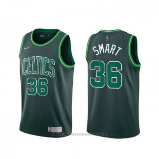 Maglia Boston Celtics Marcus Smart #36 Earned 2020-21 Verde