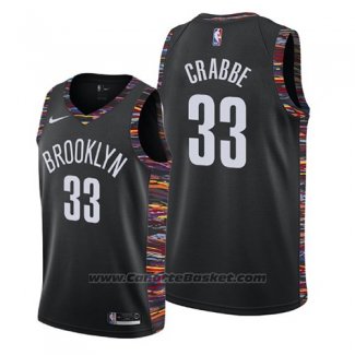 Maglia Brooklyn Nets Allen Crabbe #33 Citta 2019 Nero