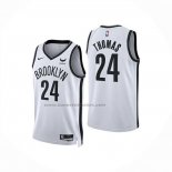 Maglia Brooklyn Nets Cameron Thomas No 24 Association 2024-25 Bianco