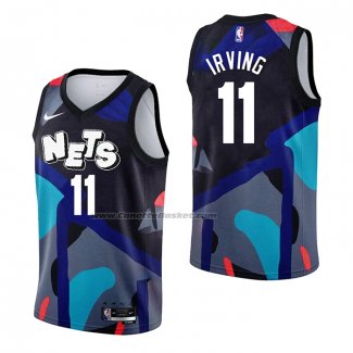 Maglia Brooklyn Nets Kyrie Irving #11 Citta 2023-24 Nero