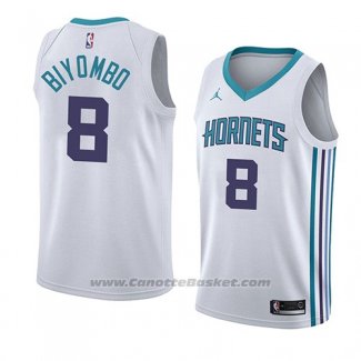 Maglia Charlotte Hornets Bismack Biyombo #8 Association 2018 Bianco