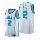 Maglia Charlotte Hornets LaMelo Ball #2 Hardwood Classics 2020-21 Bianco