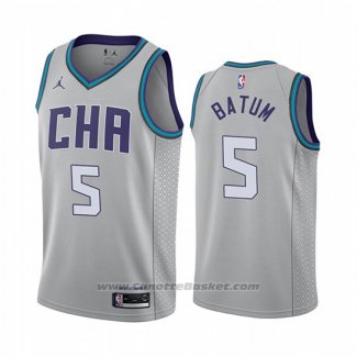 Maglia Charlotte Hornets Nicolas Batum #5 Citta Edition Grigio