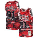 Maglia Chicago Bulls Dennis Rodman #91 Mitchell & Ness Lunar New Year Rosso