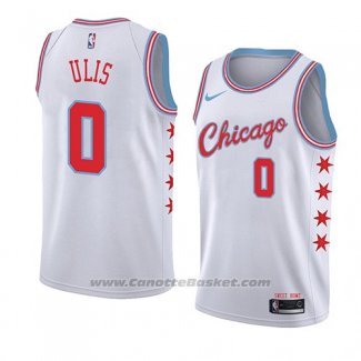 Maglia Chicago Bulls Tyler Ulis #0 Citta 2018 Bianco