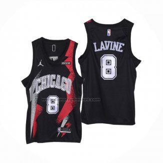 Maglia Chicago Bulls Zach LaVine NO 8 Fashion Royalty Nero