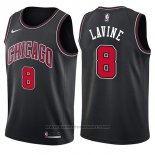 Maglia Chicago Bulls Zach Lavine #8 Statement 2017-18 Nero